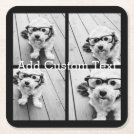 4 Photo Collage - you can change background color Square Paper Coaster 4 Photo Collage - you can change background color Square Paper Coaster