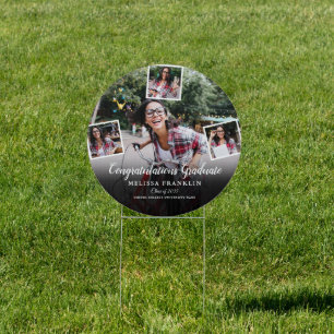 4 Photo CollageGraduate Congrats Sign