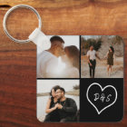 4 Photo Custom Collage Initial Heart Personalized