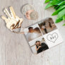 4 Photo Custom Collage Initial Heart Personalized Keychain