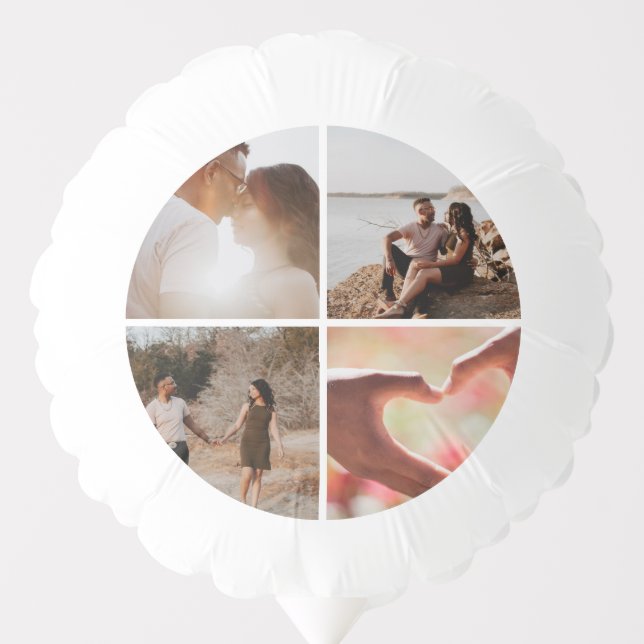 4 Photo Custom Collage Personalized Balloon (Front)