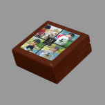 4 Photo Customized Collage with Monogram Gift Box