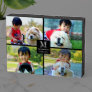 4 Photo Customized Collage with Monogram Wooden Box Sign
