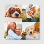 4 Photo Edge Print Magnet Template Square<br><div class="desc">Personalized 4 photo full edge print square magnet. Perfect for the fridge.</div>