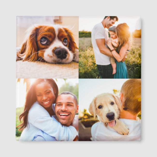 4 Photo Edge Print Magnet Template Square