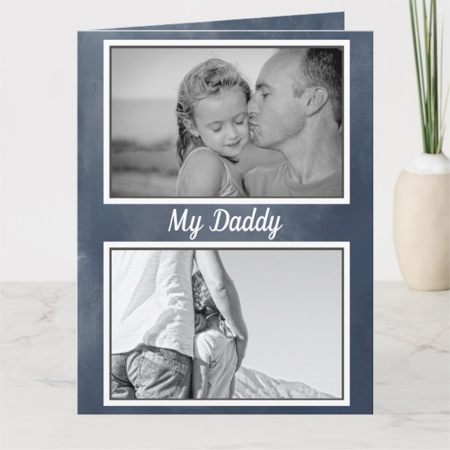 4 Photo Father's Day Card From Loving Daughter (Front)