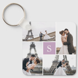 4 Photo Gallery Lovely Lavender Monogram Keychain