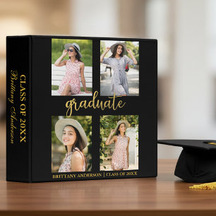 4 Photo Graduation 3 Ring Binder