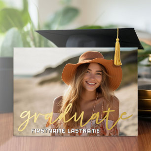4 Photo Graduation Gold Foil Grad Foil Invitation