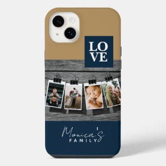 4 Photo Hanging Minimalist Personalise iPhone 14 Plus Case