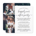 4 Photo Happily Ever After Party Square Wedding Invitation 4 Photo Happily Ever After Party Square Wedding Invitation