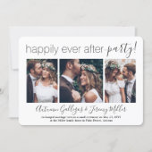 4 Photo Happily Ever After Party Wedding Reception Invitation (Front)