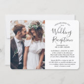 4 Photo Happily Ever After Party Wedding Reception Invitation (Back)
