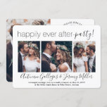 4 Photo Happily Ever After Party Wedding Reception Invitation