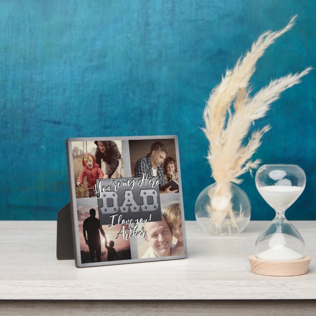 4 Photo - Happy Father’s Day Metal Theme Plaque (Insitu)