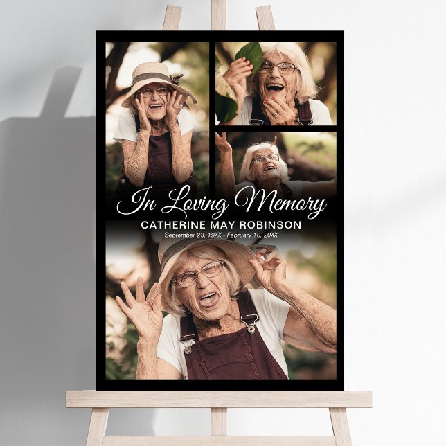 4 Photo In Loving Memory Foam Board (Creator Uploaded)