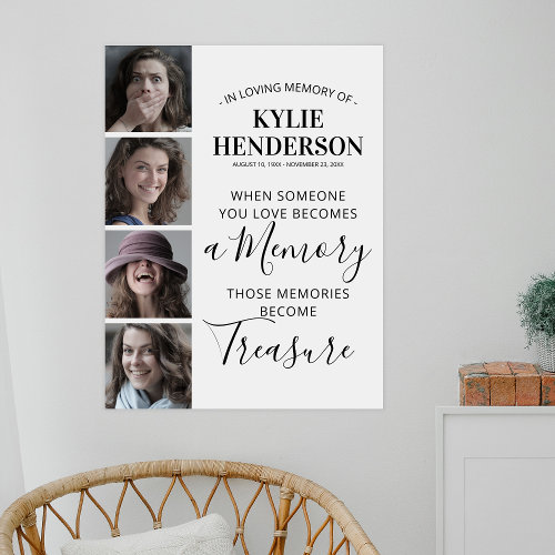 4 Photo In Loving Tribute Poster