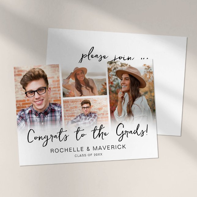 4 Photo Joint Graduation Invitation (Creator Uploaded)
