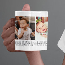 4-Photo Love You Grandpa Grandchildren's Names Coffee Mug