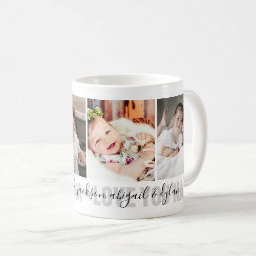 4_Photo Love You Nana Grandchildrens Names Coffee Mug