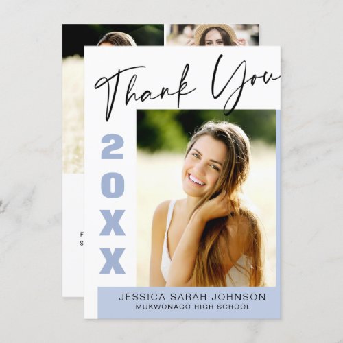 4 PHOTO Modern Simple Minimalist Graduation  Thank You Card - Modern Simple Minimalist Graduation PHOTO Thank You Card.
For further customization, please click the "Customize" link and use our  tool to design this template. 
If you need help or matching items, please contact me.