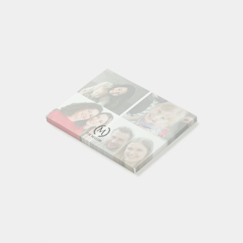 4 Photo Monogram Personalize Notes