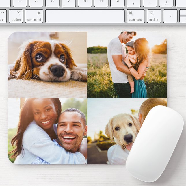 4 Photo Mouse Pad Template Collage Edge Print (Creator Uploaded)