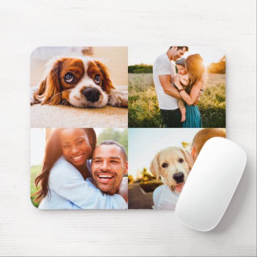 4 Photo Mouse Pad Template Collage Edge Print