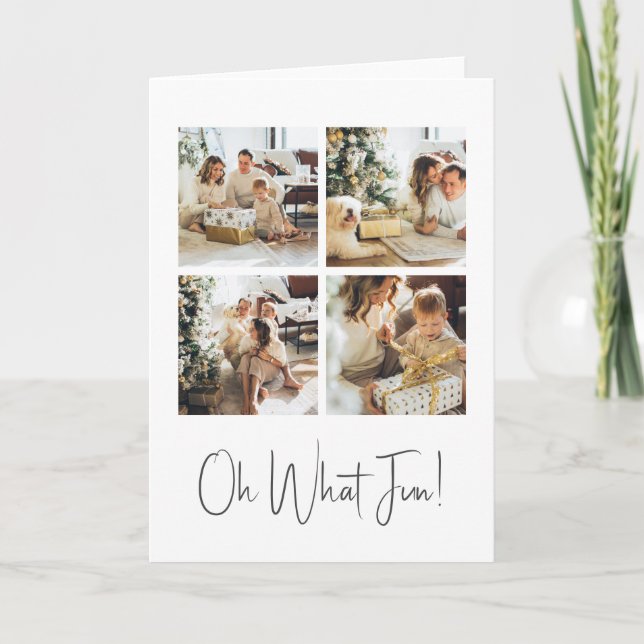 4 Photo oh What Fun Christmas template (Front)