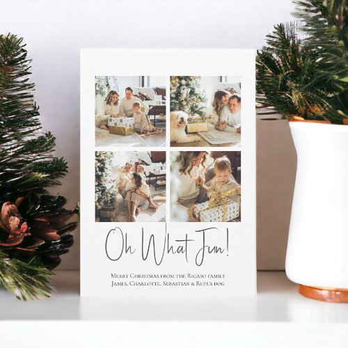 4 Photo oh What Fun Christmas template