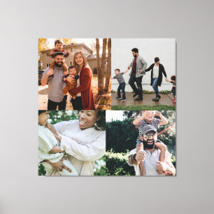 4 Photo Personalized Custom Collage Canvas Print