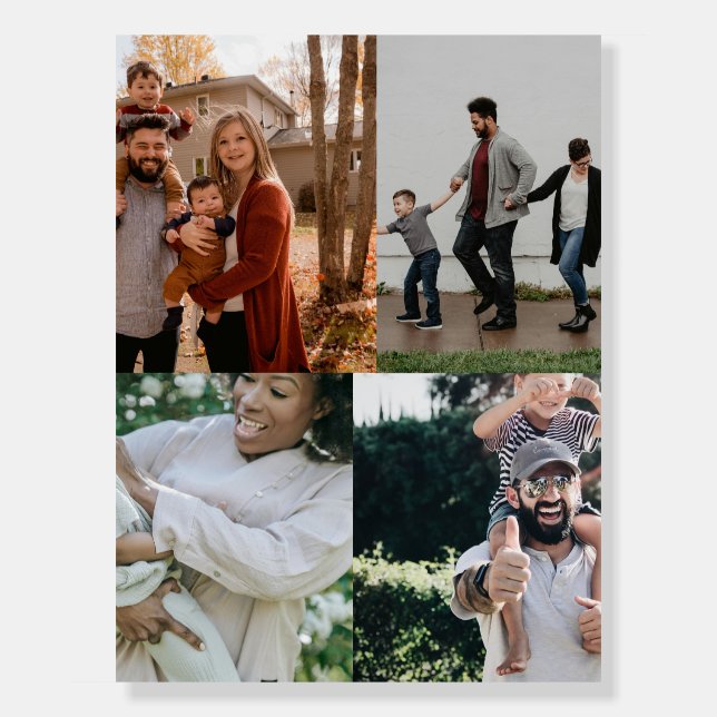  4 Photo Personalized Custom Collage Foam Board (Front)