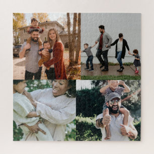 4 Photo Personalized Custom Collage Jigsaw Puzzle