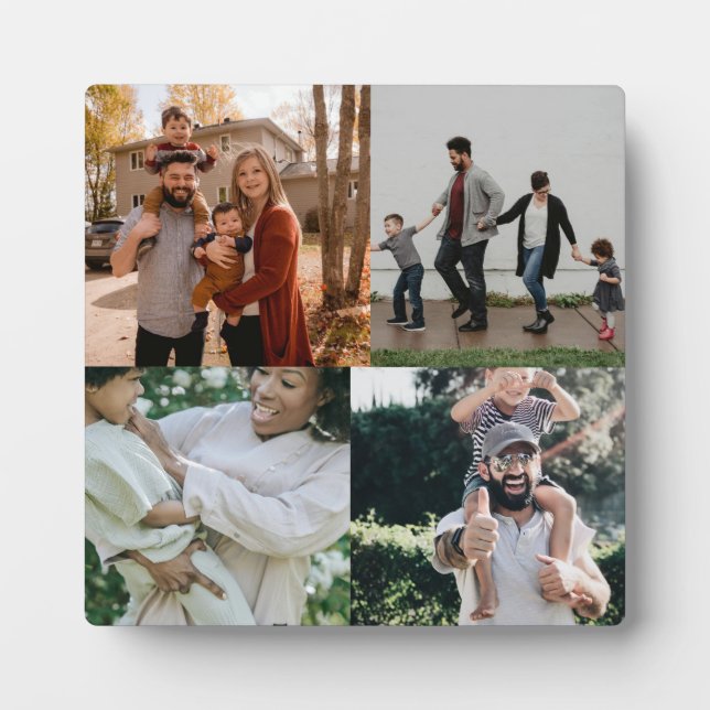  4 Photo Personalized Custom Collage Plaque (Front)