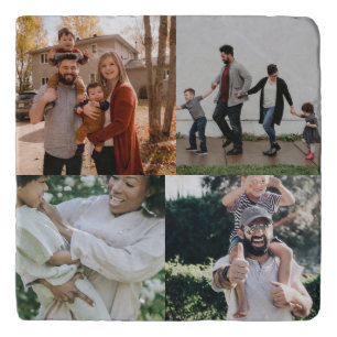  4 Photo Personalized Custom Collage Trivet