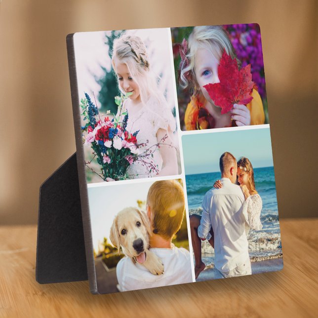 4 Photo Plaque With Stand Rounded White Template (Creator Uploaded)
