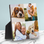4 Photo Plaque With Stand Template Edge Print<br><div class="desc">Plaque with 4 square personalized edge printed photos. Includes built in stand at rear.</div>