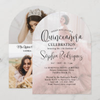 4 Photo Quinceañera Modern Overlay 15th Birthday