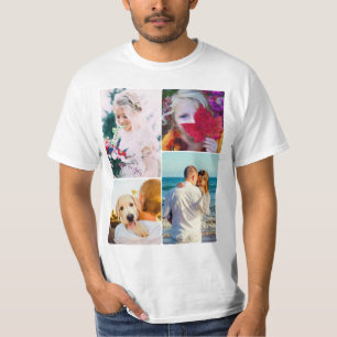 4 Photo Rounded Template T-Shirt