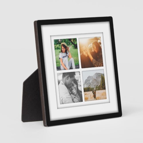4 Photo Square Template Shadowed Inlay Stand Plaque