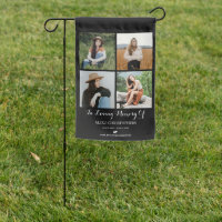 4 Photo Sympathy Funeral Memorial Garden Flag