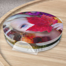 4 Photo Template Coasters Personalized
