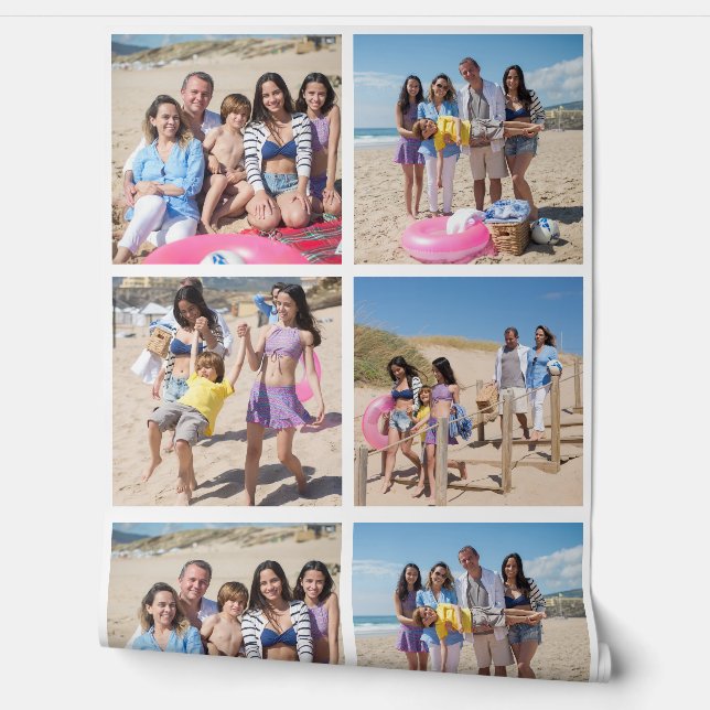 4 Photo Template Collage Wallpaper (Unrolling)