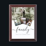 4 Photo Template Personalized Family Award Plaque<br><div class="desc">4 family Photo Template Personalized keepsake plaque from Ricaso</div>
