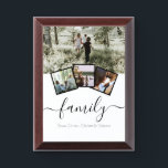 4 Photo Template Personalized Family Award Plaque<br><div class="desc">4 family Photo Template Personalized keepsake plaque from Ricaso</div>