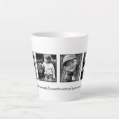 4-Photo Template Personalized Latte Mug (Front)