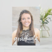 4 Photo Trendy Graduation Party - vertical Invitation (Standing Front)