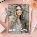 4 Photo Trendy Pink 21st Birthday Party Invitation<br><div class="desc">This pastel blush pink rose gold glitter ombre Elegant Script Photo twenty first birthday Invitation is fully personalized. Add four different photos of the invite.
To resize and position your photo,  click on the "CUSTOMIZE IT" button.</div>
