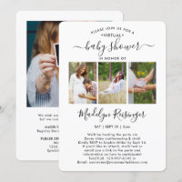 4 Photo Virtual Long Distance Baby Shower by Mail