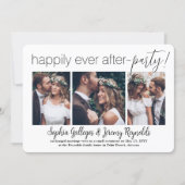 4 Photo Wedding Reception Happily Ever After Party Invitation (Front)